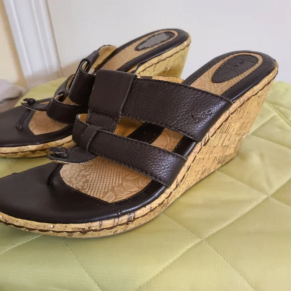 BOC by Born Wedge Sandals Cork Comfortable Size 11 - Picture 2 of 11
